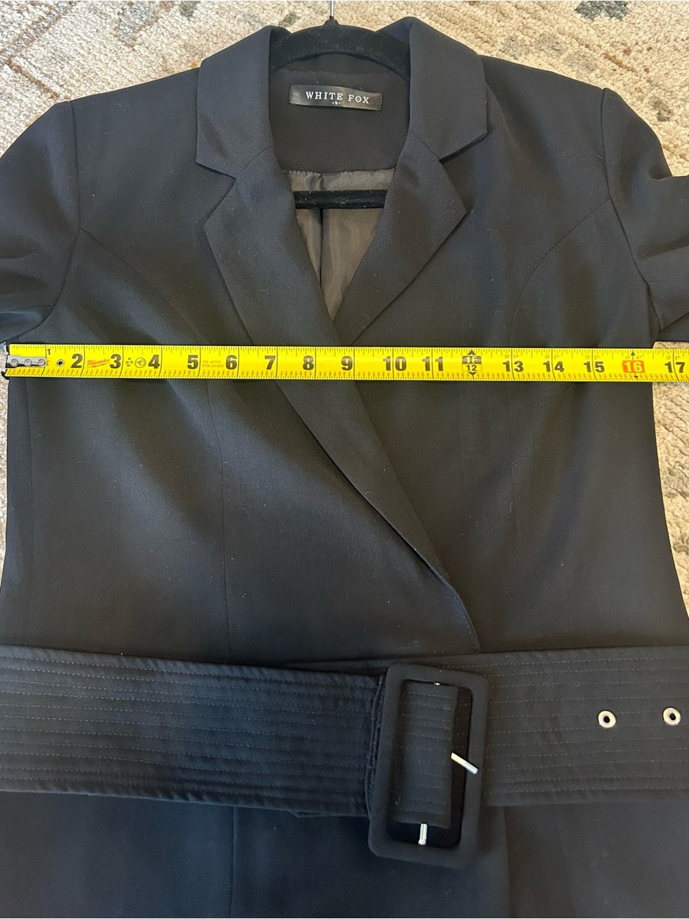 White Fox Boutique Black Belted Blazer Jacket - Picture 9 of 9